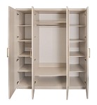 Шкаф Мокко 4-дверный с зеркалом бежевый | изображение 2