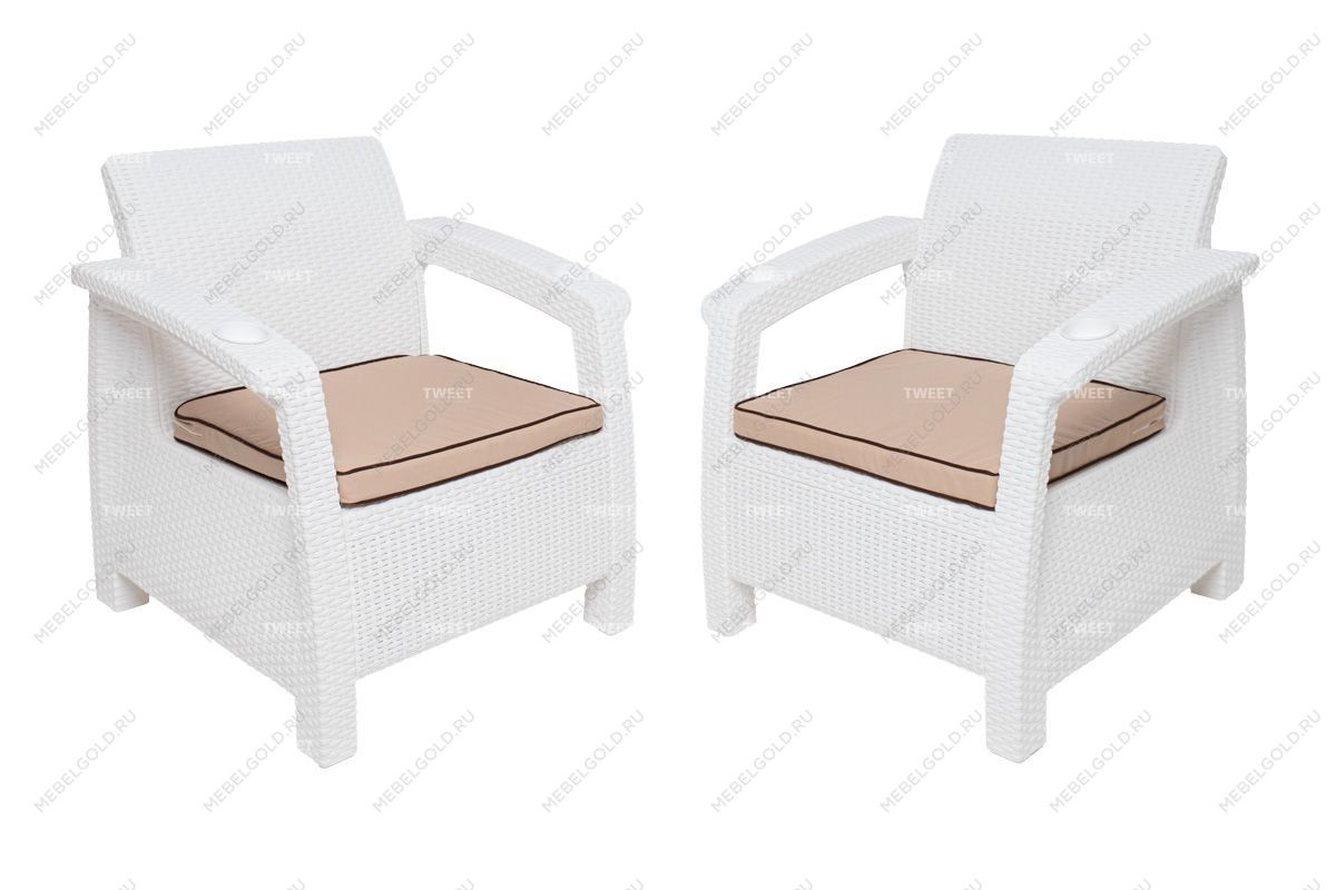 Комплект кресел TWEET Double Seat, цвет: белый