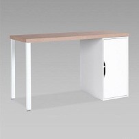 ИНГАР 2/ДВ/T стол письменный 140x75x55, дуб беленый/белый