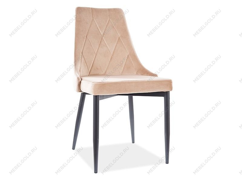 Стул кухонный Signal TRIX B VELVET (бежевый/черный)