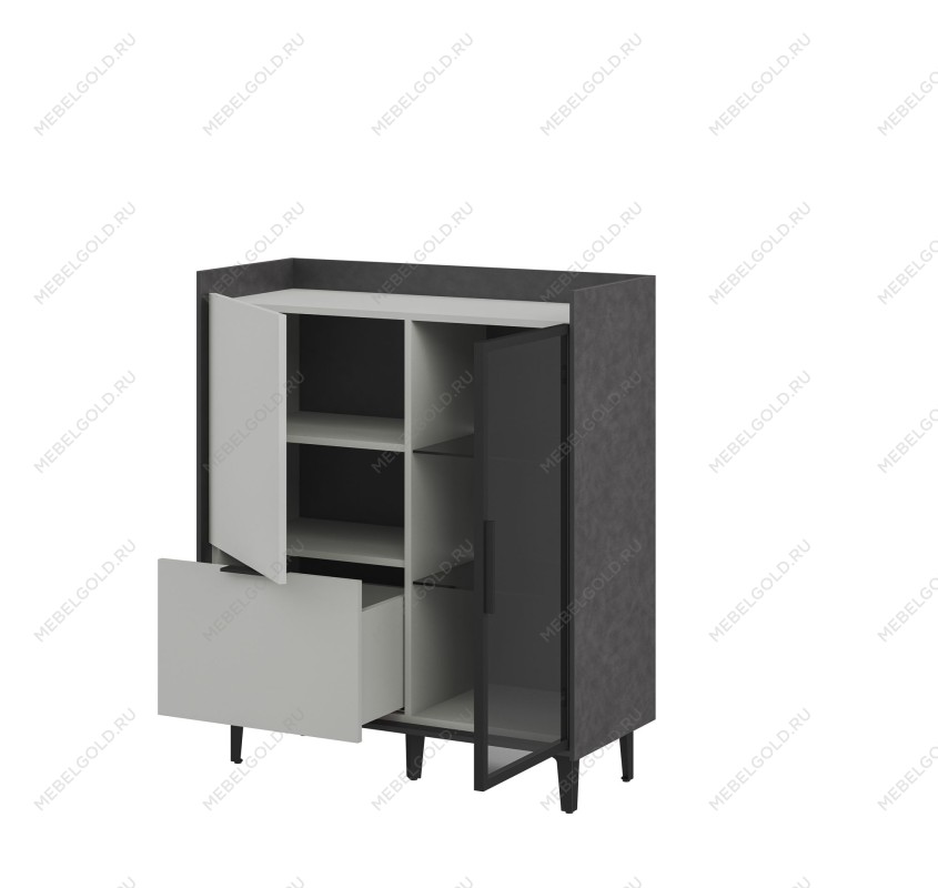 Шкаф комбинированный Модена Лунный камень МН-048-24 | изображение 1