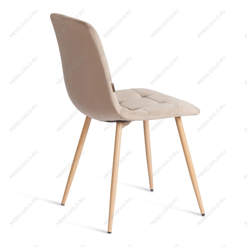 Стул CHILLY (mod. JSC-220), Велюр/металл, 44,5х52,5х88 см, Beige (бежевый) HLR8 / натуральный | изображение 2