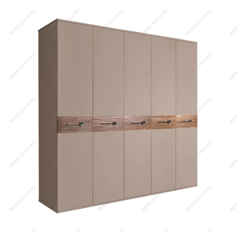 Шкаф 5-ти дв. Bogemia Wood Wo (Мокка/Хром) БМШ2/5(Wo)