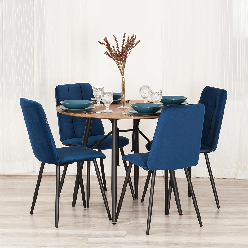 Стул обеденный Asti, TREND, велюр, Blue (синий), 47х54х86 см | изображение 10