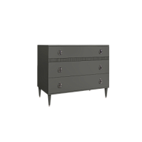 Комод с планкой Римини СОЛО (Серый/Серебро) РМКМ-3(s)