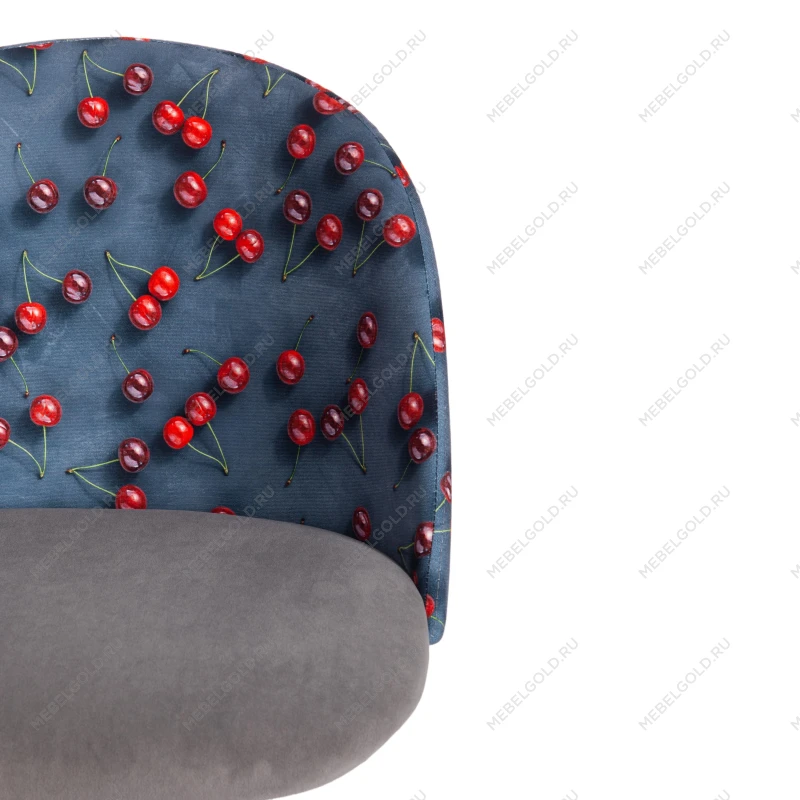 Кресло MELODY, ткань/флок, серый, Botanica 08 cherry/29 | изображение 5
