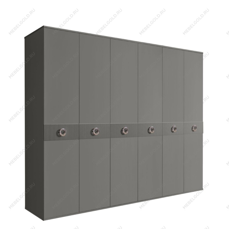 Шкаф 6-ти дв. Bogemia Fillini (Серый/Хром) БМШ2/6(Fi)