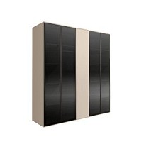 Шкаф 5-ти дв. Bogemia Air (Ваниль/Черный) БМШ2/5(4)