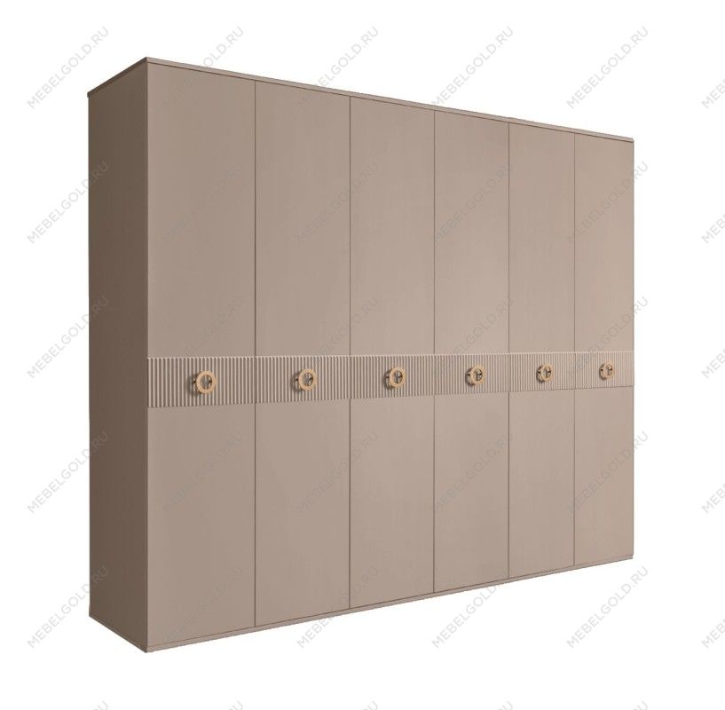 Шкаф 6-ти дв. Bogemia Fillini (Мокка/Золото) БМШ2/6(Fi)