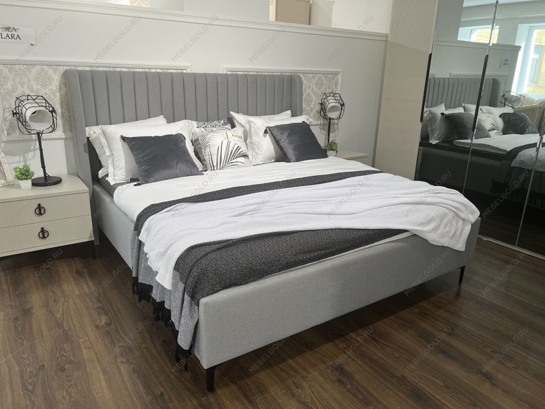 Кровать Стелла 160х200 светло серый камень | изображение 6