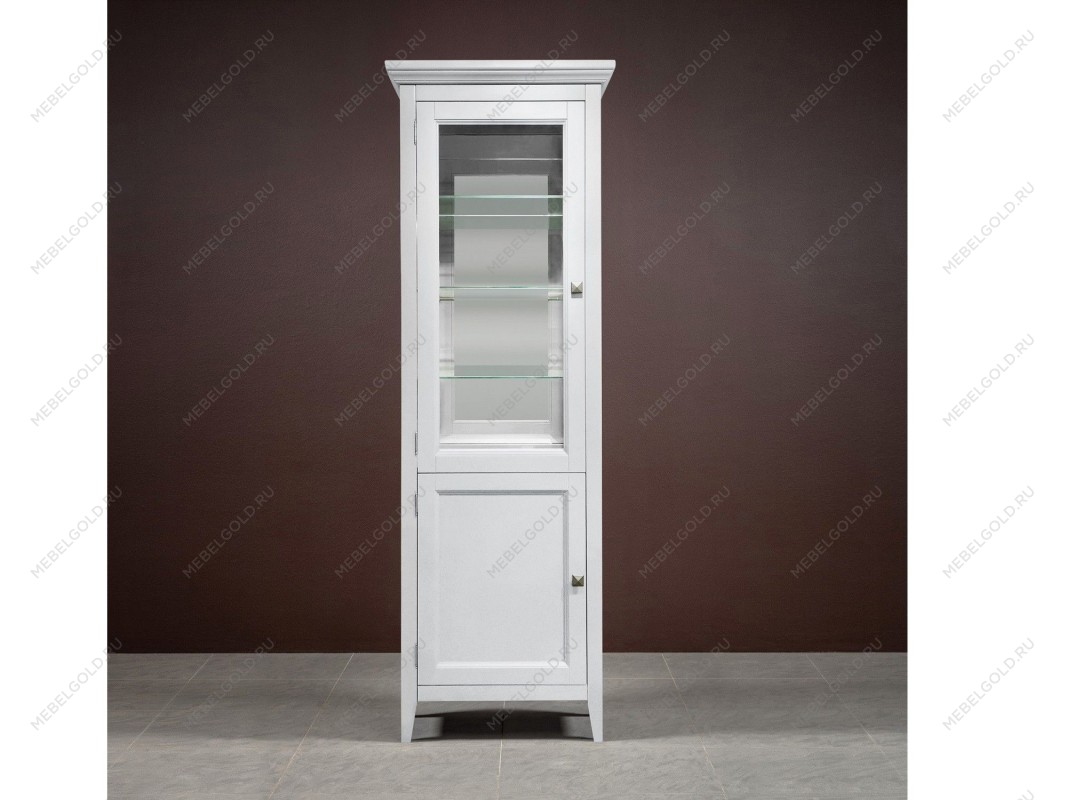 Витрина 1 дверная левая с зеркалом Manhattan (Белый) | изображение 2