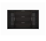 БРИМНЭС / СИРИУС тумба ИКЕА / IKEA 2 двери со стеклом и 3 ящика 156х95 Дуб Венге | изображение 1