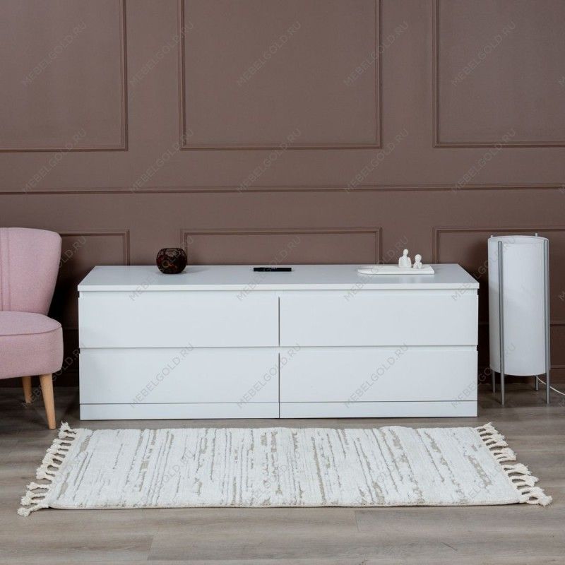 Варма Прайм 4Д комод 160x55x48, белый | изображение 3