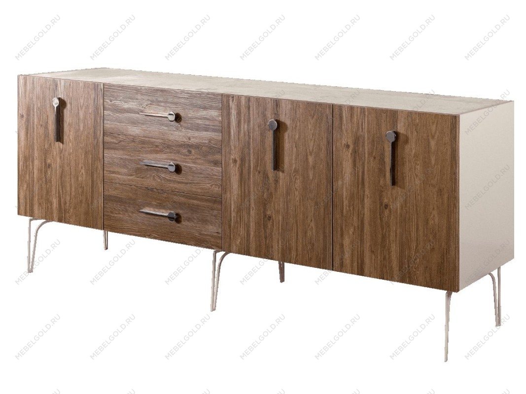 Комод 2.1м Bogemia Wood Wo (Слоновая кость) (Novabuk/Хром) БМКМ-5(Wo)