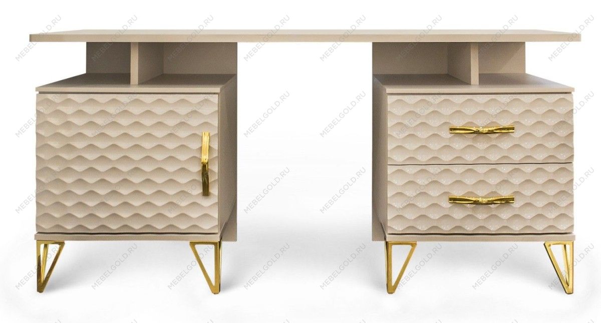 Туалетный столик Лара бежевый глянец