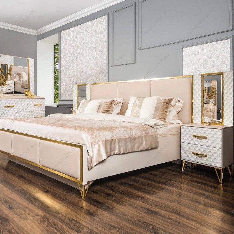 Зеркало Лара для прикроватной тумбы белый глянец | изображение 3