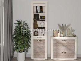 Шкаф с витриной Оливия 1V1D