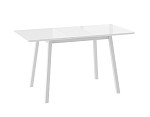 Стол Бриз (R) 110 раздвижной со стеклом (140)х70, Белый/Белый | изображение 1