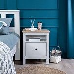 САГА тумба прикроватная белая/ясень | изображение 5