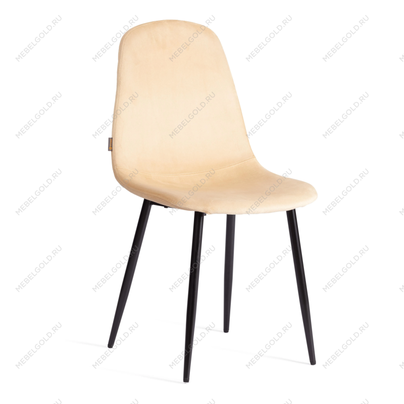Стул BREEZE (mod. JSC-58), Велюр/металл, 44 х 53 х 86 см, sandy (песочный) HLR6 / черный