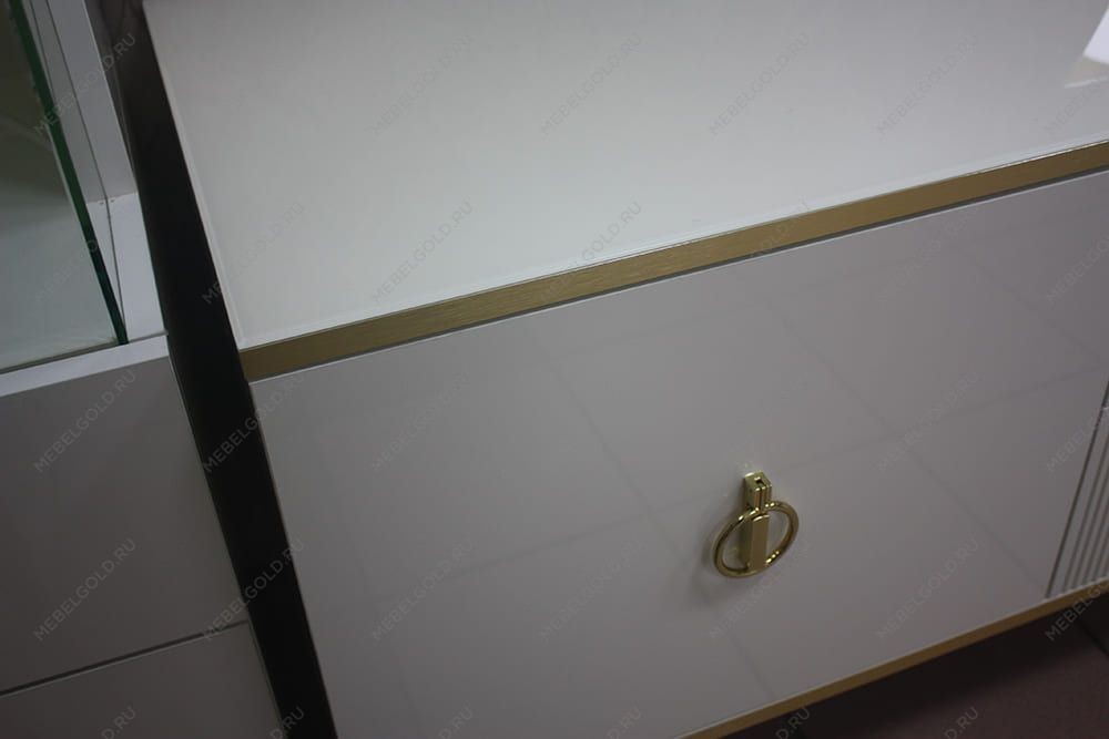 Витрина 1-ств. (левая) Римини СОЛО (белый золото) РМВ1-1С (s) - Выставка Балашиха | изображение 1