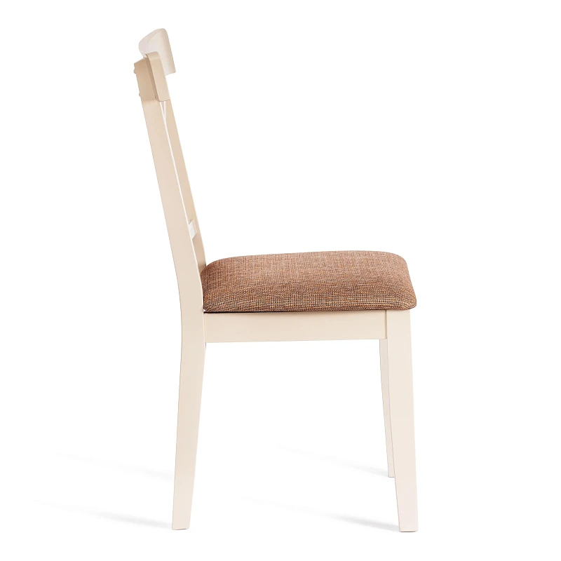 Стул Гольфи 2/Golfi 2, дерево гевея, 45*51*94, ivory white, ткань кор.-зол. (1505-9) | изображение 1