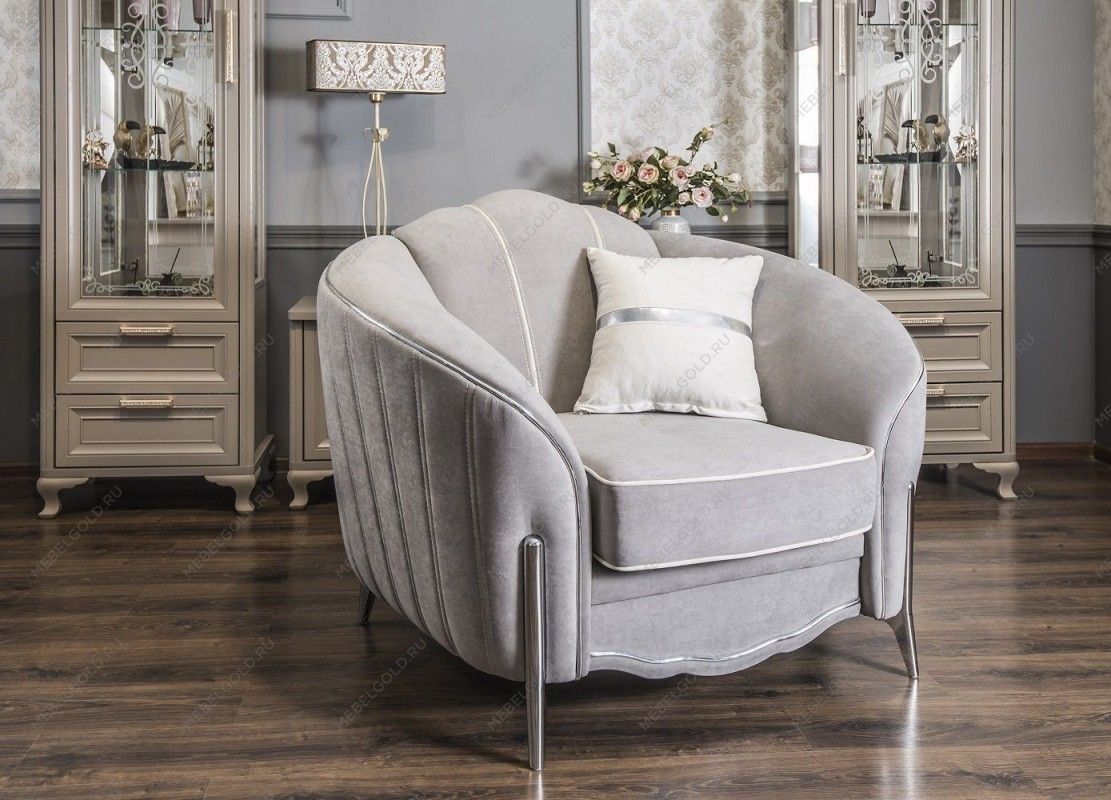 Кресло Гравита серый серебро