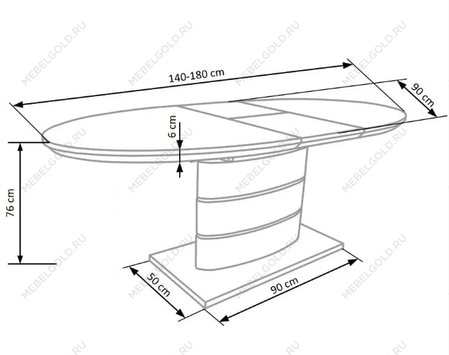 Стол обеденный Halmar ASPEN, раскладной (белый) | изображение 2
