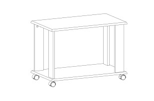 Стол журнальный Тиффани L вудлайн кремовый