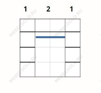 Шкаф Джоконда 4-дверный корень дуба глянец | изображение 1