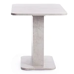 Стол обеденный SMART, ЛДСП, 105-140х68,6х75 см, Белый бетон/Белый | изображение 1