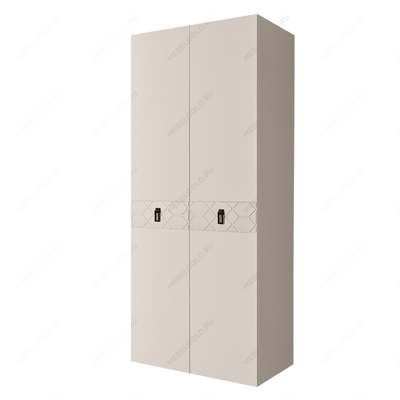 Шкаф 2-х дверный Bogemia Farfalle (Слоновая кость/Черный) БМШ2/2(Fa)