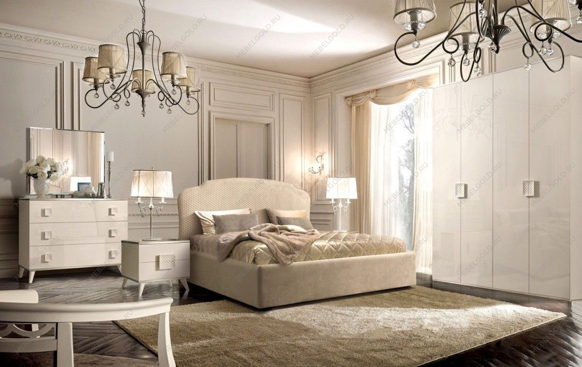 Спальня Диора слоновая кость/серебро 2