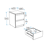 МАЛЬТА тумба ИКЕА / IKEA 2 ящика 40х54 сонома | изображение 3