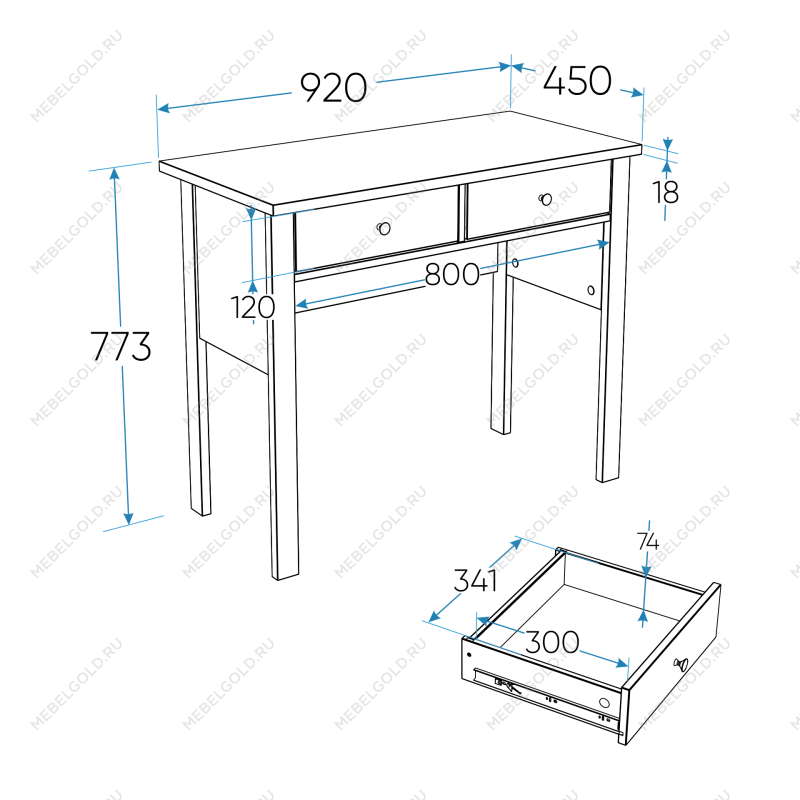 САГА стол туалетный 92х45 белый | изображение 2