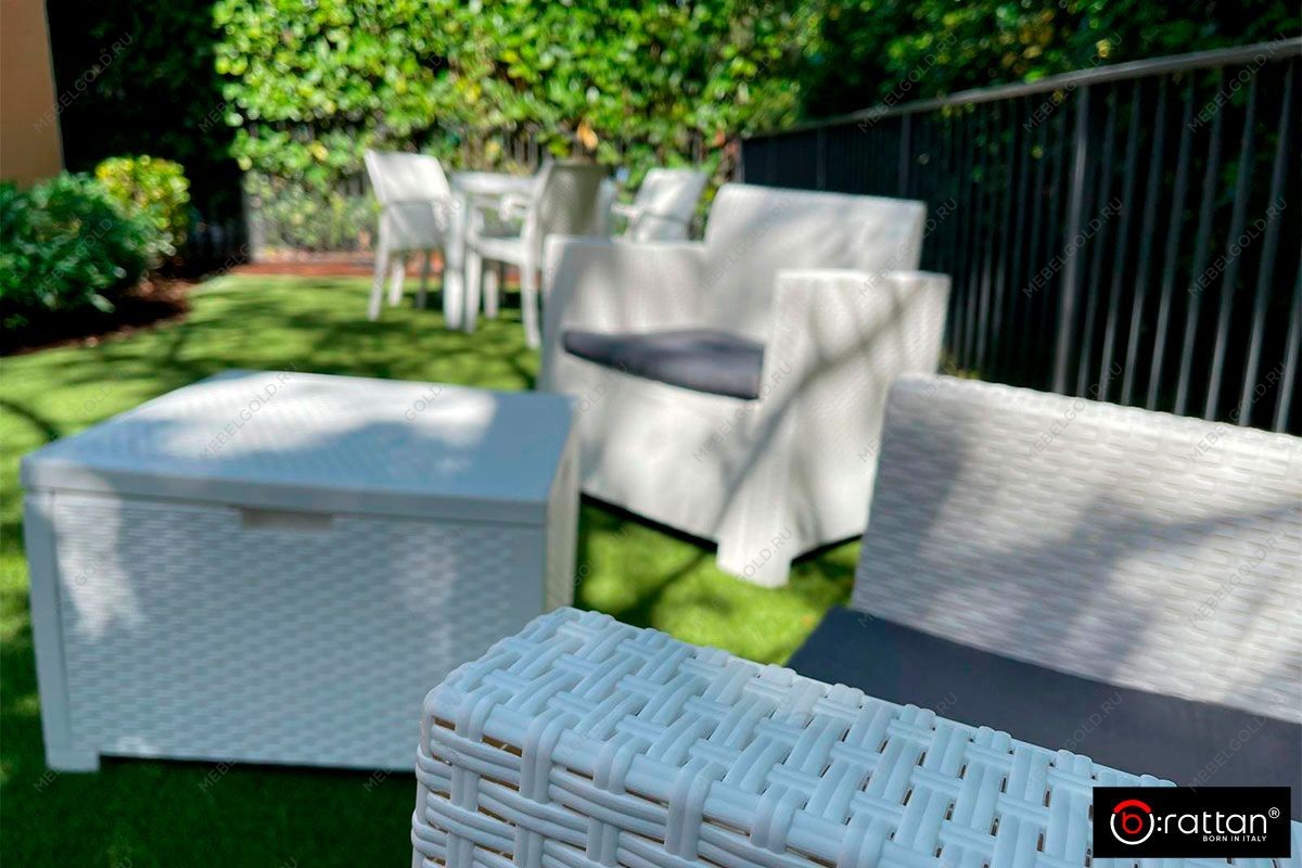 Комплект мебели NEBRASKA TERRACE Set (стол, 2 кресла), белый | изображение 2