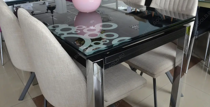 Стол обеденный Signal GD-017 110 раскладной (черный) | изображение 5