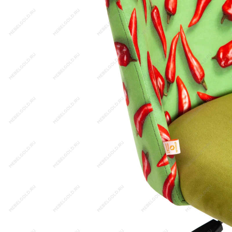 Кресло MELODY, ткань/флок, олива, Botanica 03 pepper/23 | изображение 6