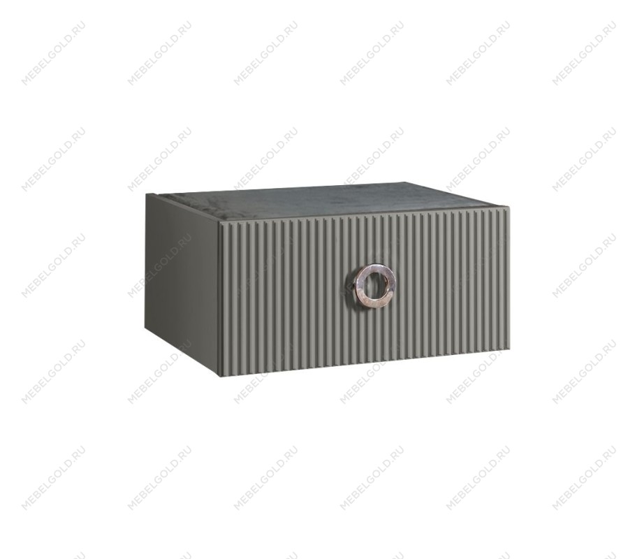 Тумба прикроватная Bogemia Fly Fillini (Серый) (Novabuk/Хром) БМТП-1