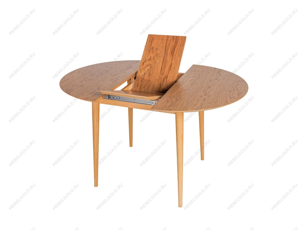 Стол обеденный ASHLEY раскладной 95/135 (Дуб натуральный с патиной темный орех) | изображение 7