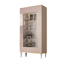 Витрина 2-ств. Римини (Латте/Золото) (Правая) РМВ2-2С