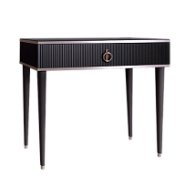 Стол туалетный узкий Римини СОЛО (Черный/Серебро) РМСТ-1(s)[9]