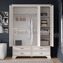 Шкаф 3-створчатый Тиффани 3D4S вудлайн кремовый