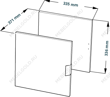 КАЛЛАКС / ФОРА Дверца 4.3 с задней стенкой в комплекте для открытого стеллажа, цвет дуб беленый | изображение 2