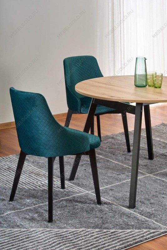 Стол обеденный Halmar RUBEN раскладной (дуб артизан/черный) | изображение 6