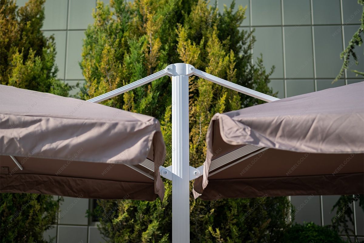 Зонт двойной Мадрид 3*3м, цвет песочный | изображение 3