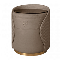 Пуф-тумба Пепельно-коричневый (новабук) золото Sweet dreams PS-101