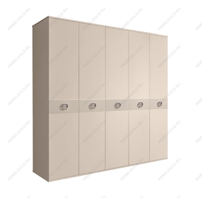 Шкаф 5-ти дв. Bogemia Fillini (Ваниль/Хром) БМШ2/5(Fi)