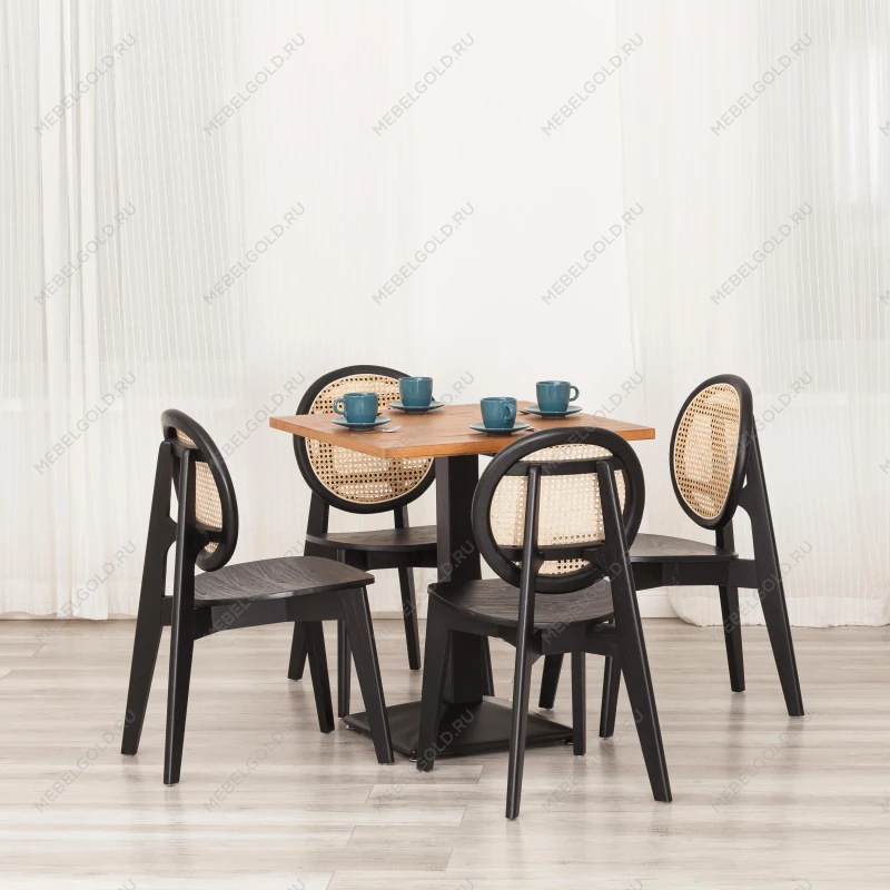 Стул FENRIR, дерево вяз, 42х45х85 см, черный | изображение 13