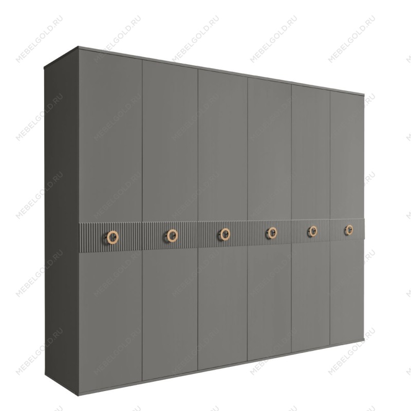 Шкаф 6-ти дв. Bogemia Fillini (Серый/Золото) БМШ2/6(Fi)